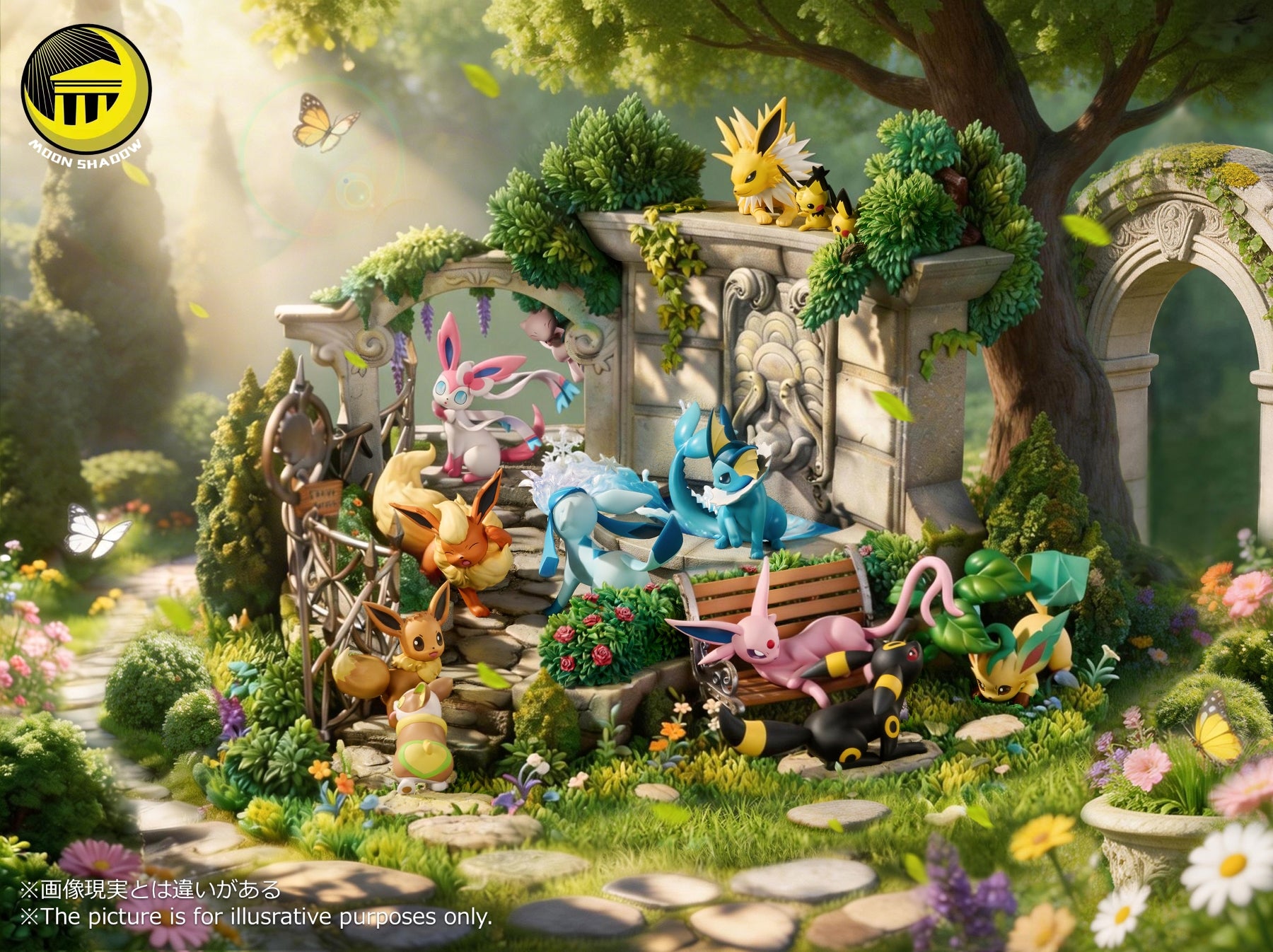 海外製　ポケモン EEVEE FAMILY フィギュア ジオラマ MOON SHADOW STUDIO - POKEMON: ANNIVERSARY MODEL, EEVEE FAMILY