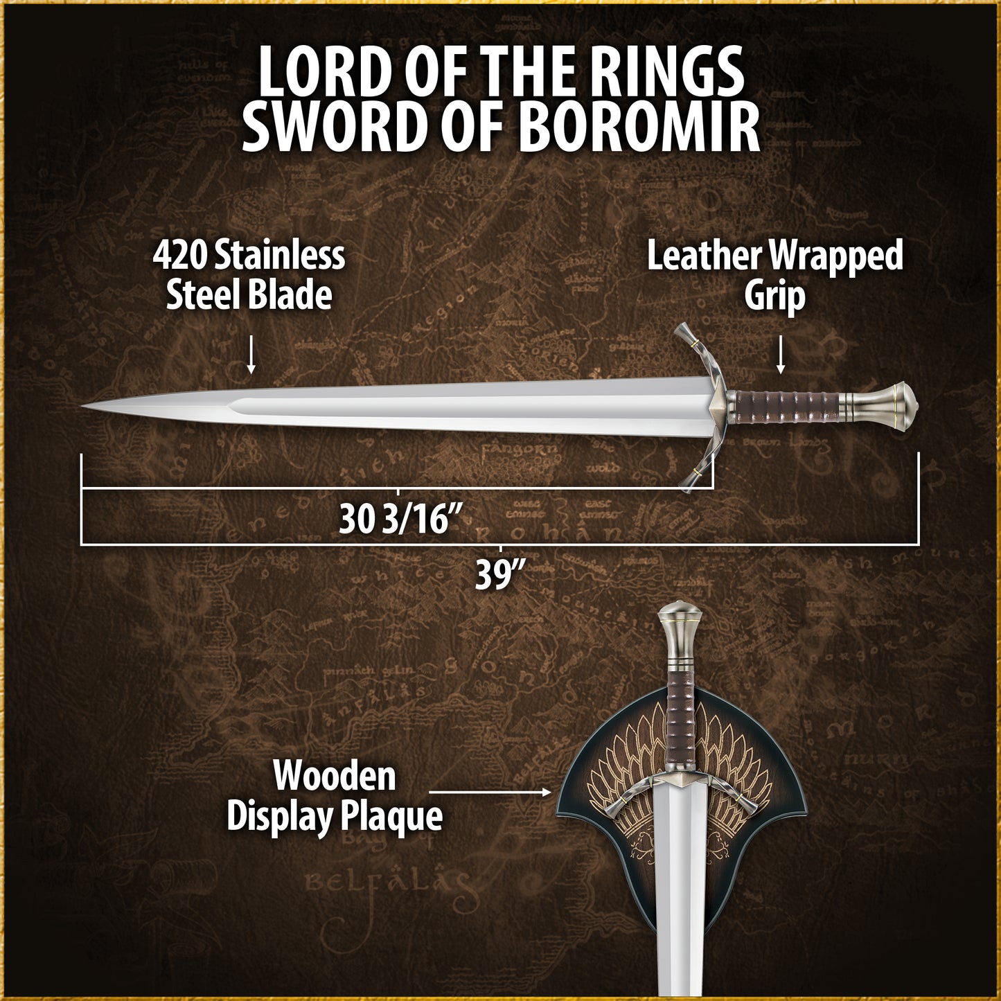 UNITED CUTLERY – LORD OF THE RINGS: BOROMIR’S SWORD (UC1400)