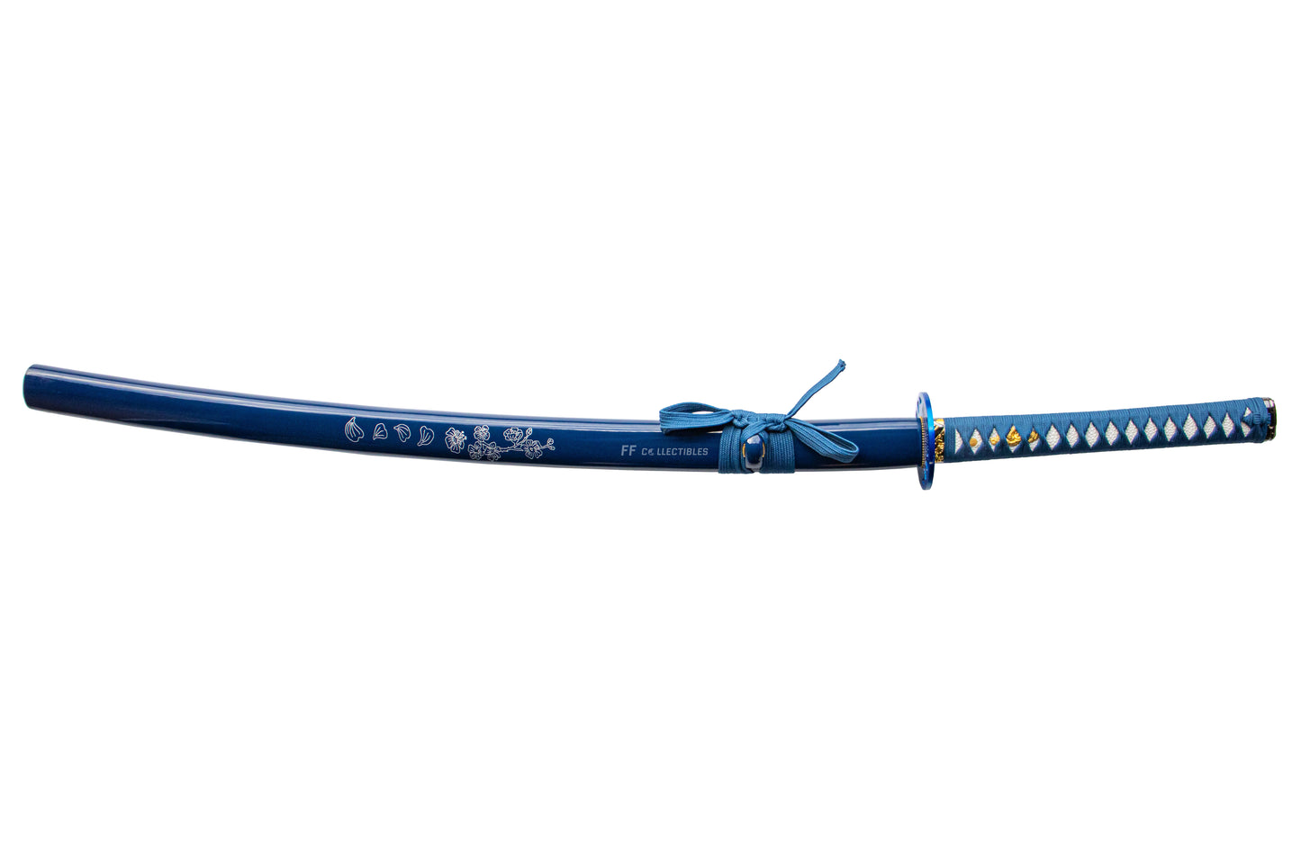 BLUE SAKURA - HAND FORGED CARBON STEEL JAPANESE KATANA (with FREE sword stand)
