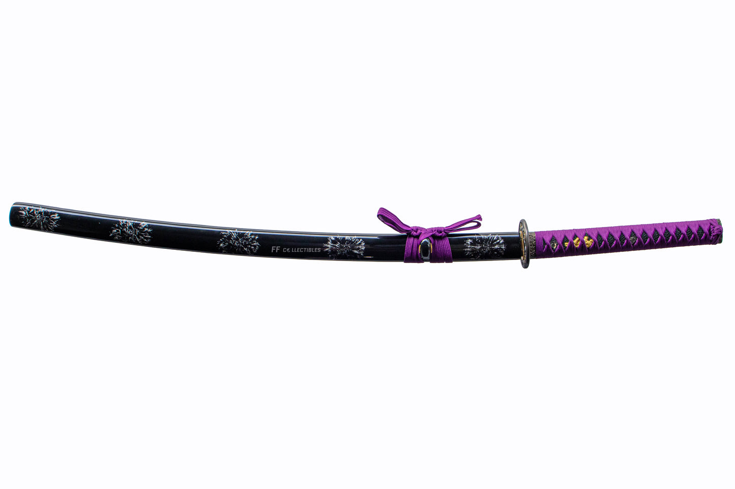 MURASAKI NO HANA, PURPLE FLOWER - HAND FORGED CARBON STEEL JAPANESE KATANA (with FREE sword stand)