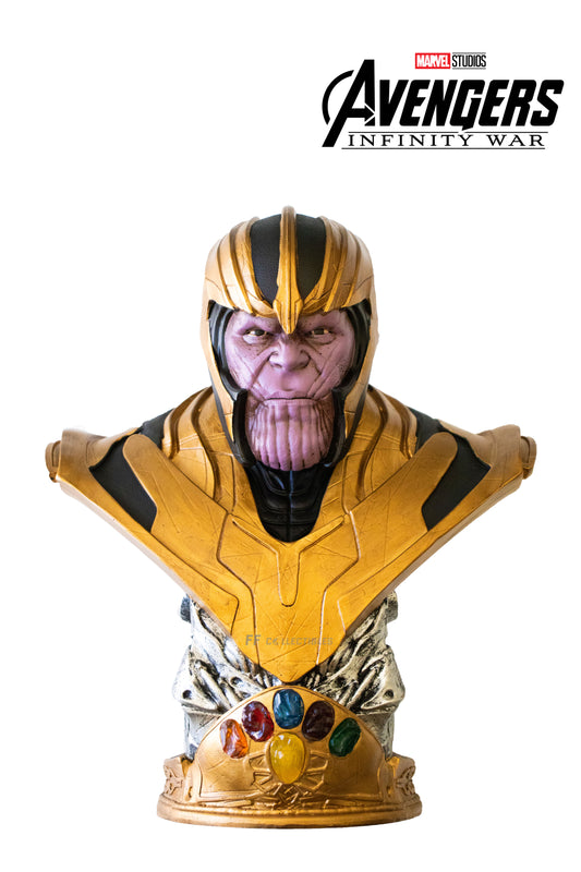 MARVEL'S AVENGERS - THANOS BUST MODEL STATUE FIGURE (RESIN REPLICA w LED)