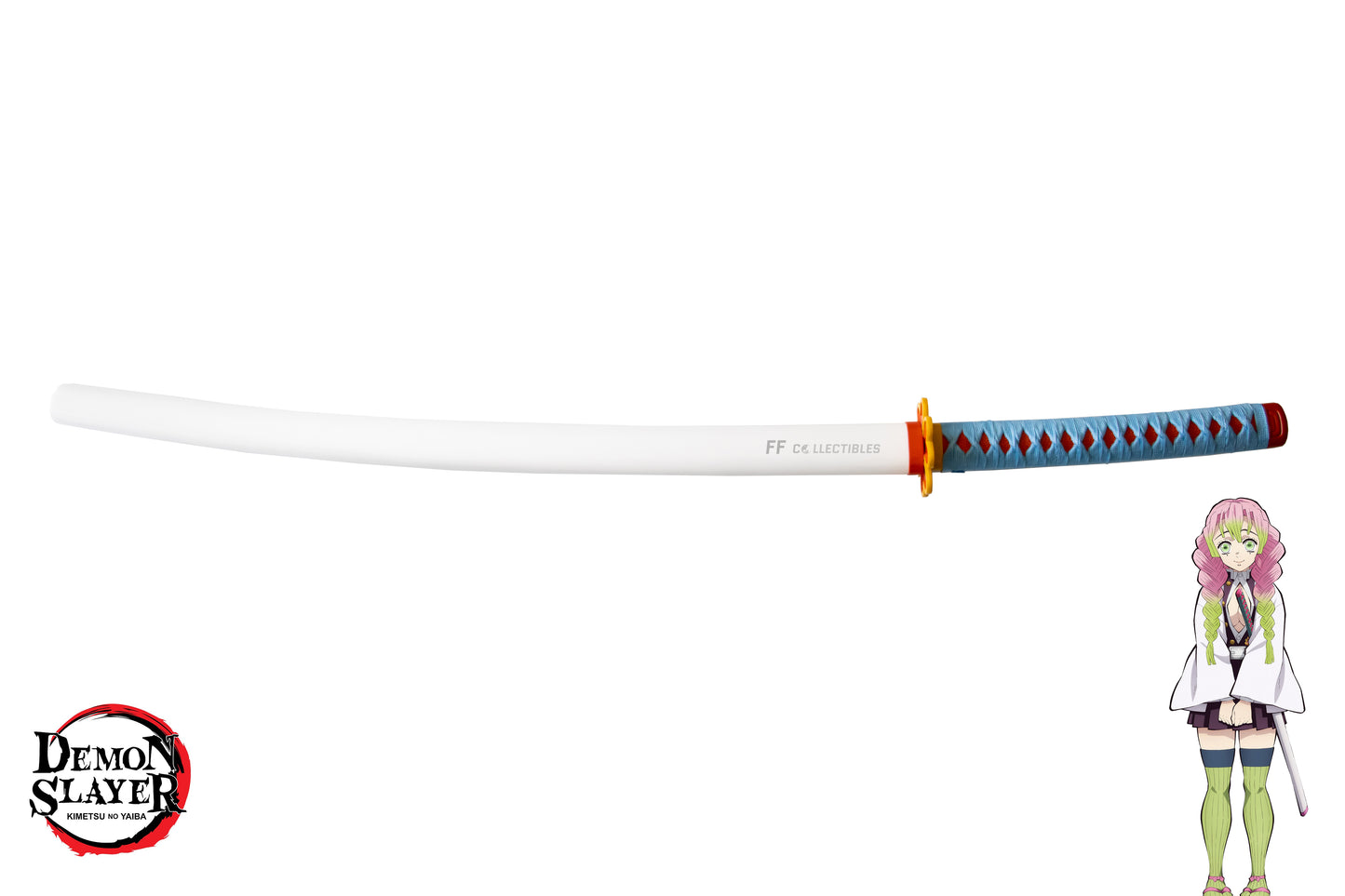 DEMON SLAYER - MITSURI KANROJI'S NICHIRIN SWORD (w FREE sword stand)