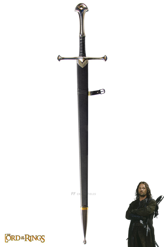 LORD OF THE RINGS- ANDURIL, FLAME OF THE WEST, SWORD OF ARAGORN (FREE stand inc)