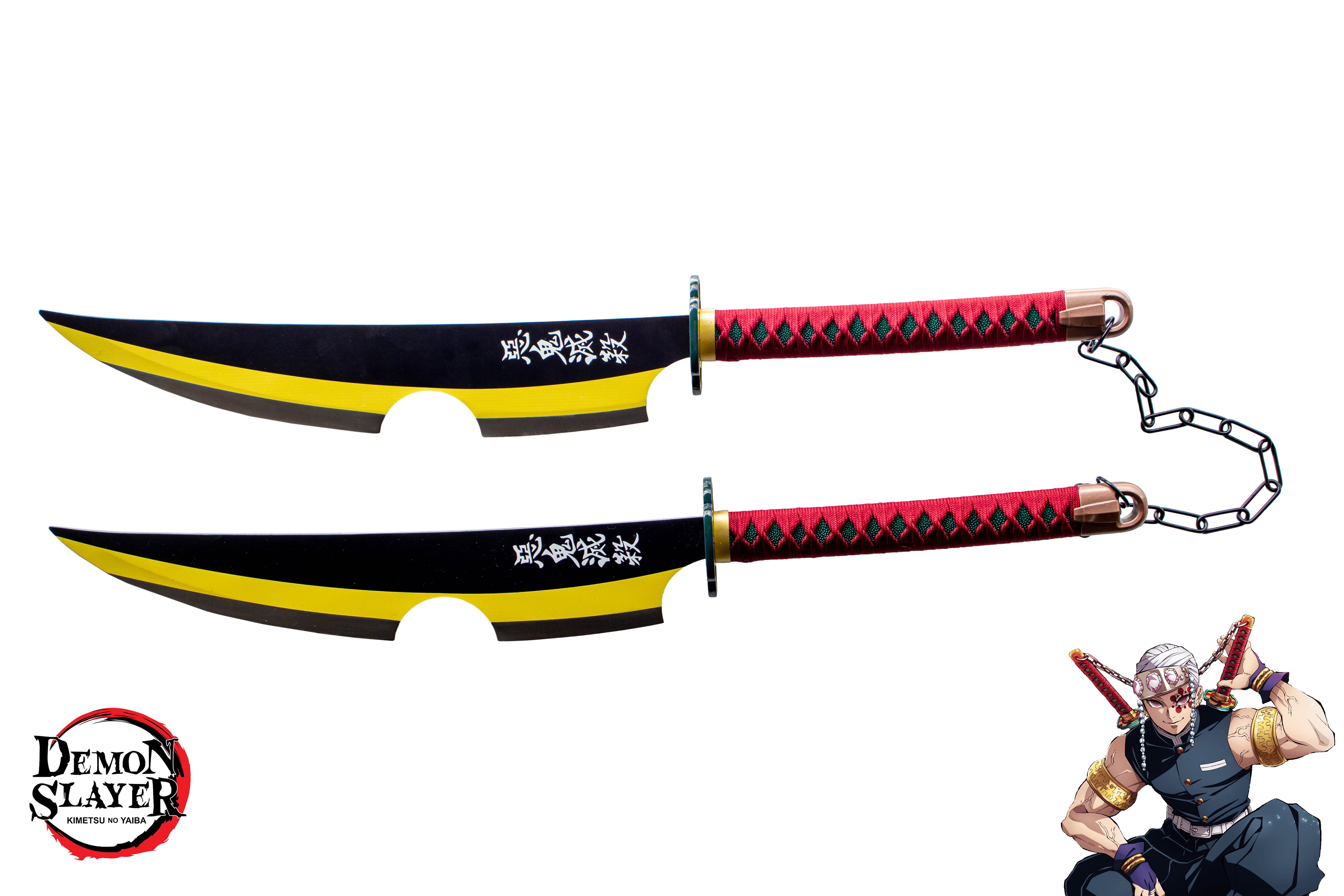DEMON SLAYER TENGEN UZUI’S DUAL NICHIRIN CLEAVERS FF COLLECTIBLES