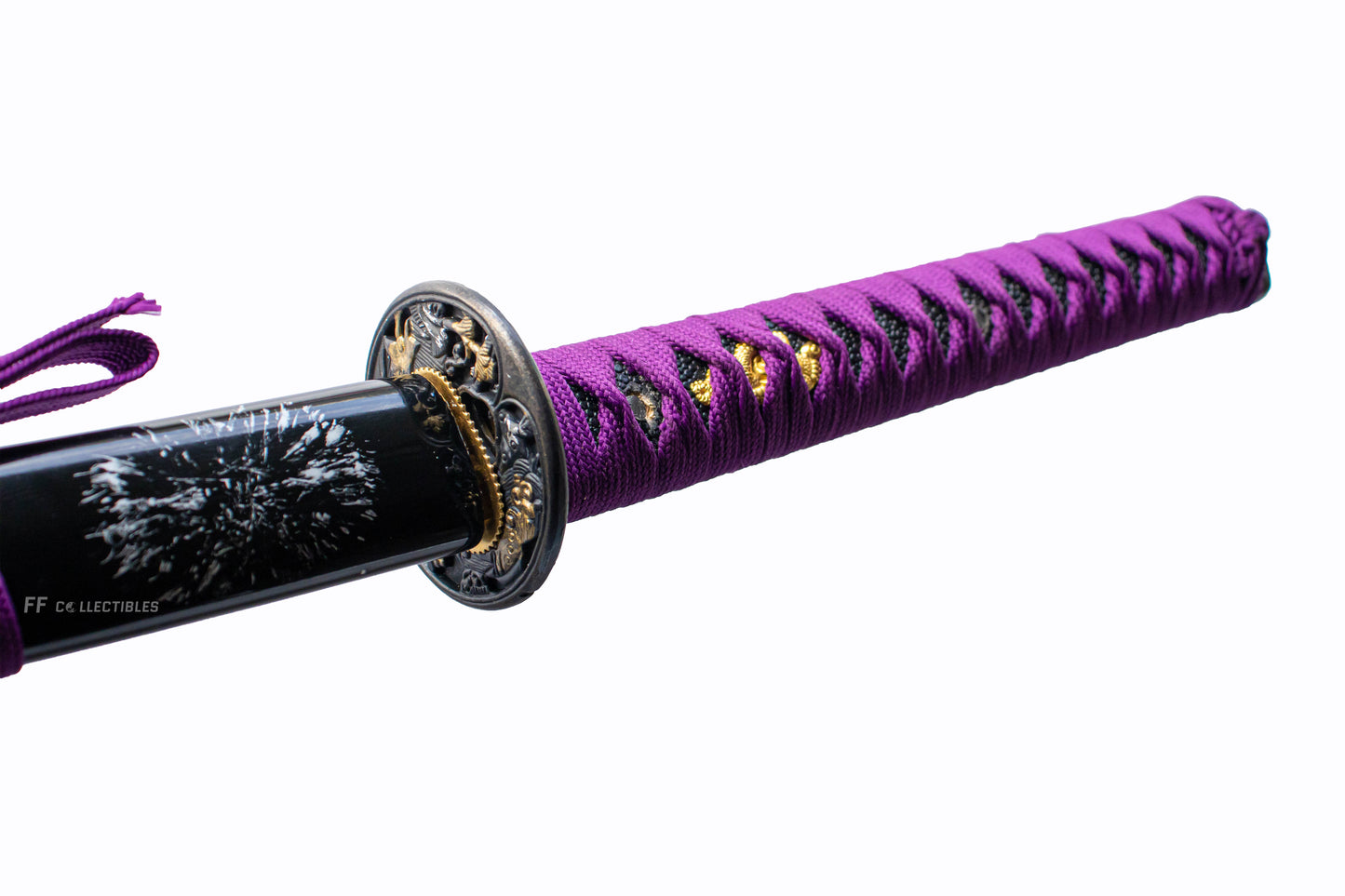 MURASAKI NO HANA, PURPLE FLOWER - HAND FORGED CARBON STEEL JAPANESE KATANA (with FREE sword stand)