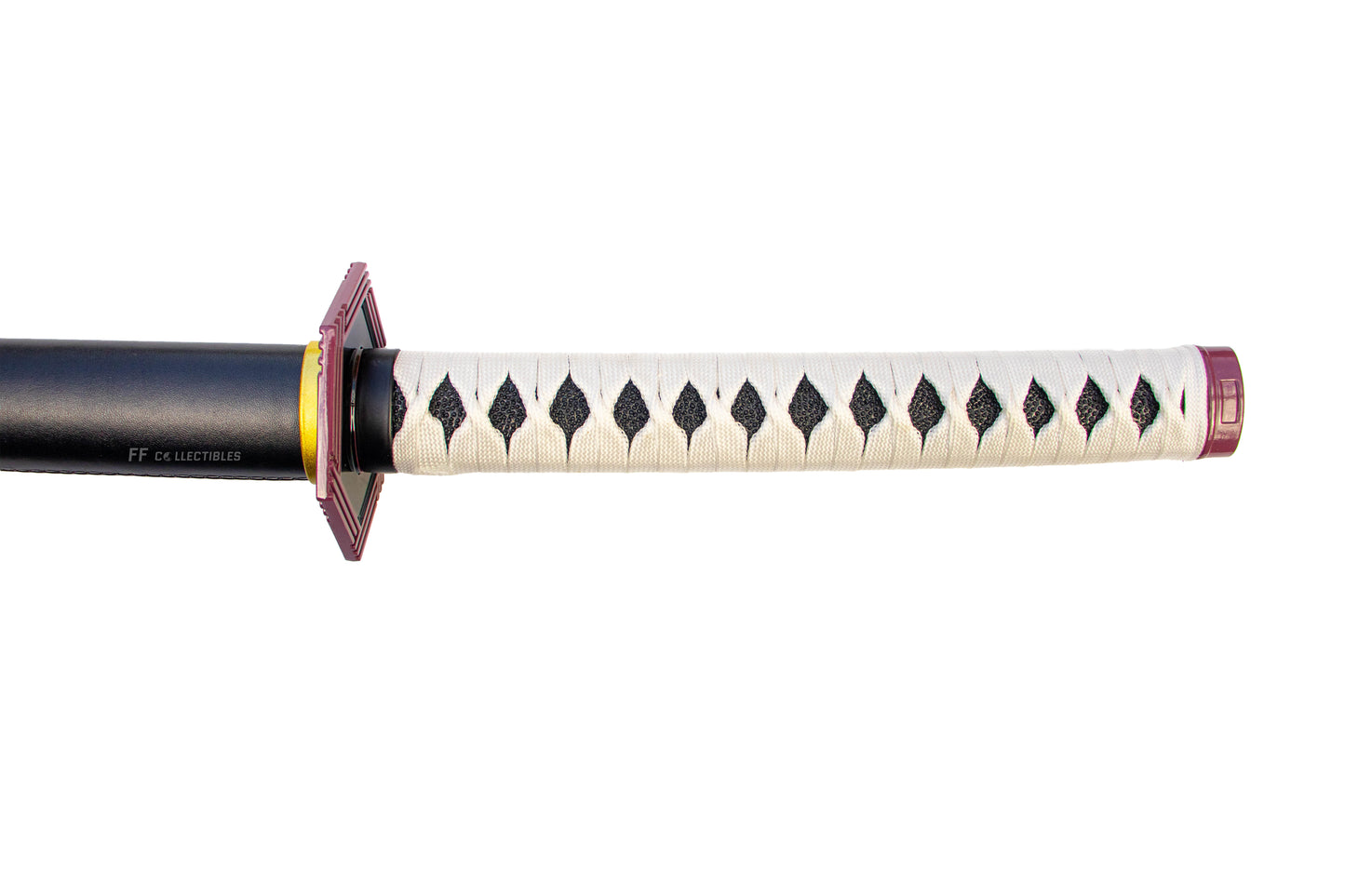 DEMON SLAYER – GIYU TOMIOKA'S NICHIRIN SWORD (with LEATHER sheath and stand)
