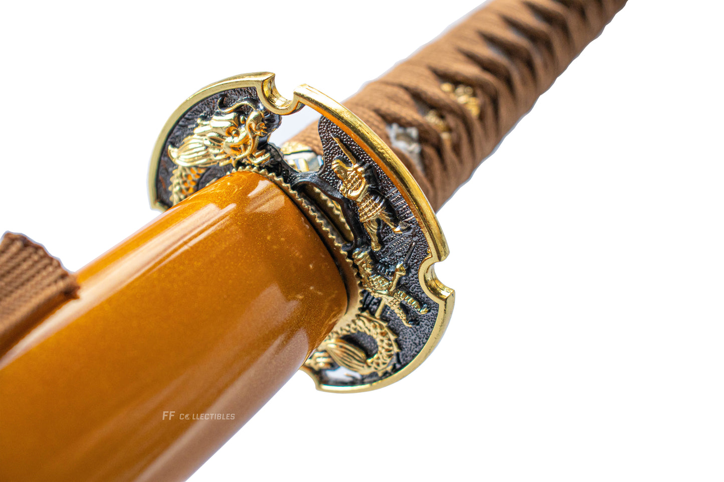 KINRYU, GOLDEN DRAGON - HAND FORGED CARBON STEEL JAPANESE KATANA (with FREE sword stand)
