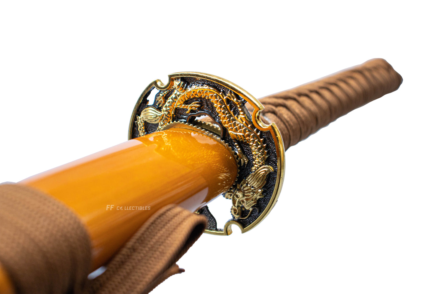 KINRYU, GOLDEN DRAGON - HAND FORGED CARBON STEEL JAPANESE KATANA (with FREE sword stand)