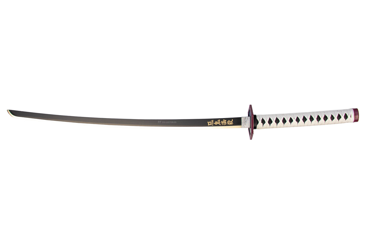 DEMON SLAYER – GIYU TOMIOKA'S NICHIRIN SWORD (with LEATHER sheath and stand)