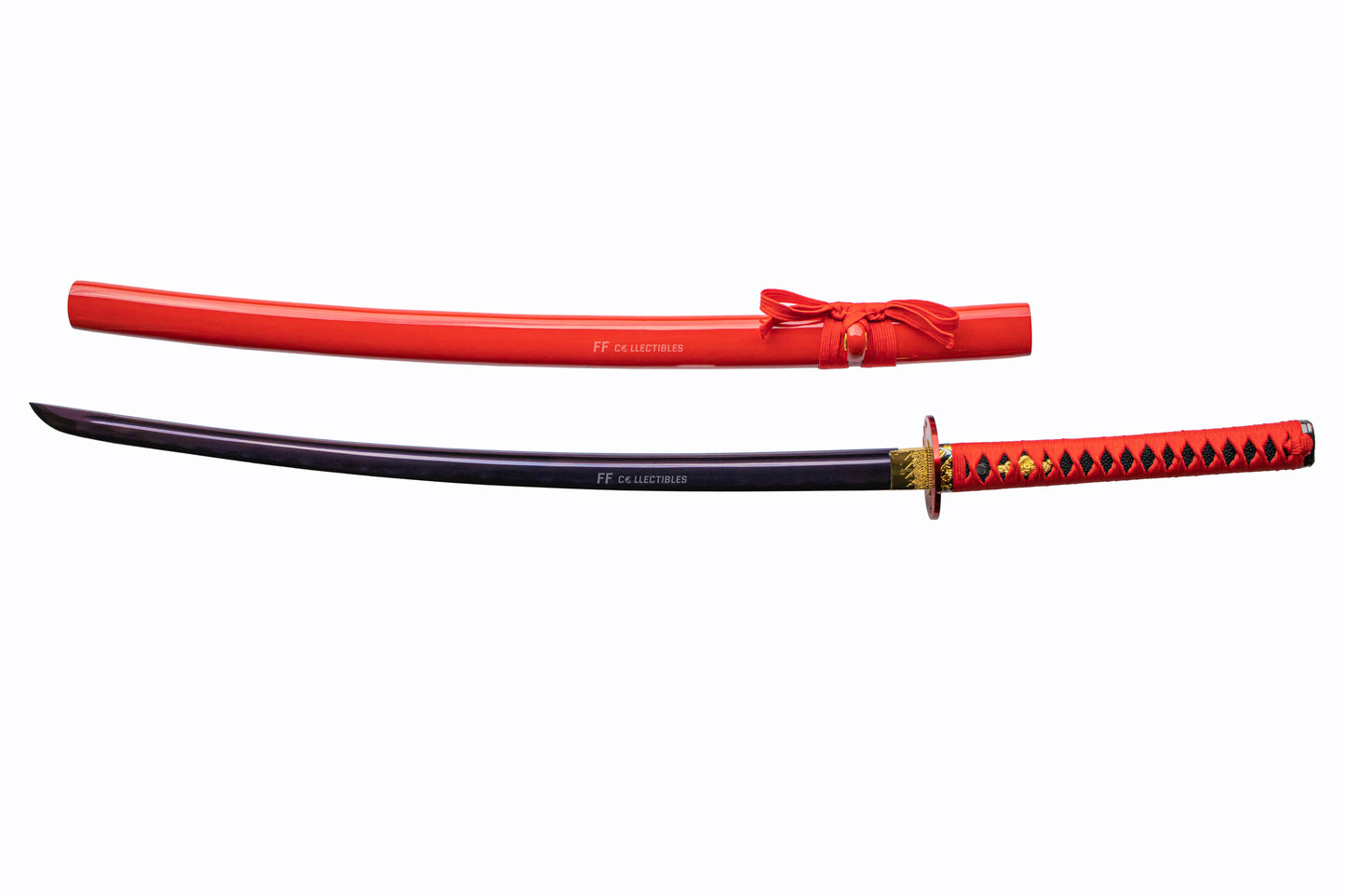 AKA MURASAKI, RED AND PURPLE - HAND FORGED CARBON STEEL JAPANESE KATANA (with FREE sword stand)