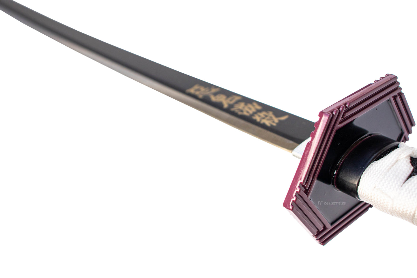 DEMON SLAYER – GIYU TOMIOKA'S NICHIRIN SWORD (with LEATHER sheath and stand)