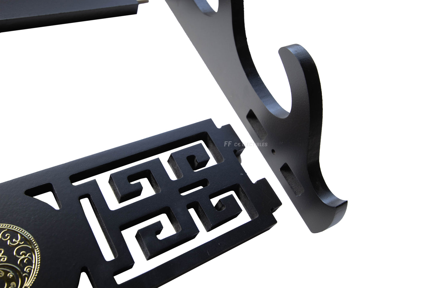 VINTAGE HOLLOW PATTERN DOUBLE SWORD STAND – WALL MOUNTED