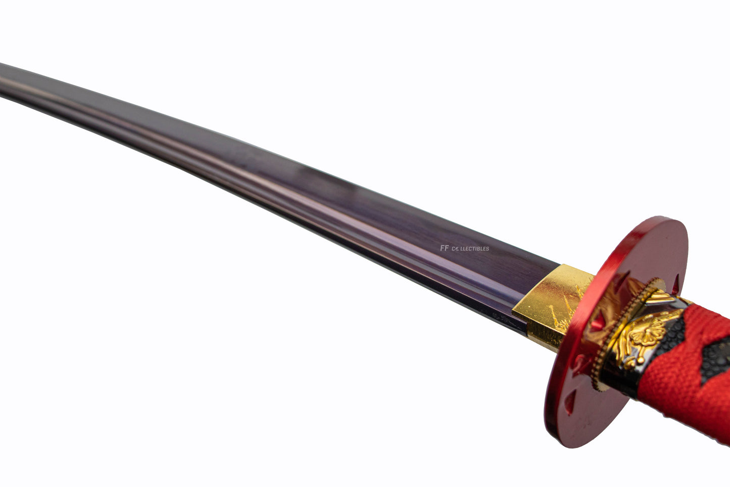 AKA MURASAKI, RED AND PURPLE - HAND FORGED CARBON STEEL JAPANESE KATANA (with FREE sword stand)