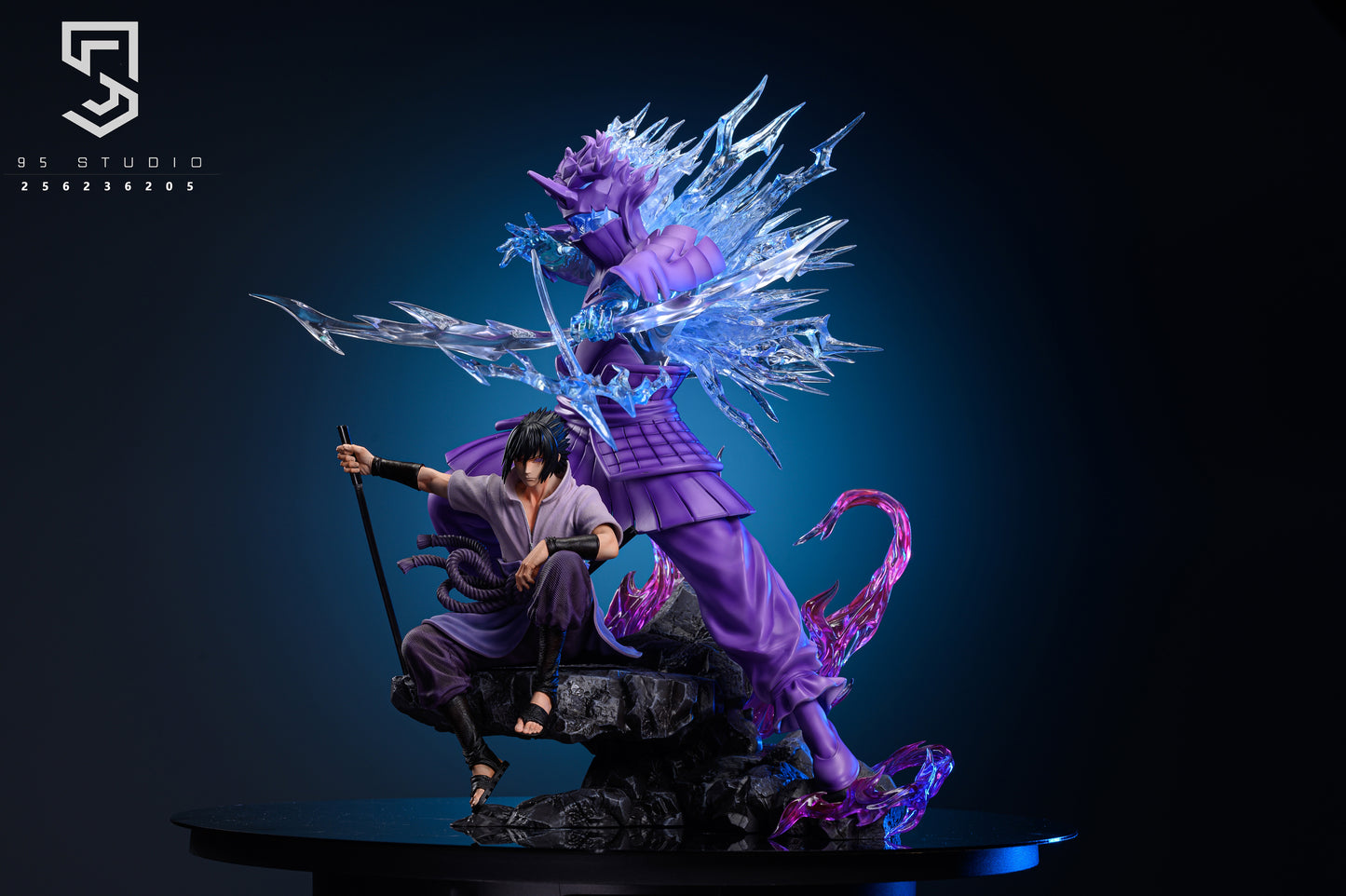 Sasuke Uchiha Purple Susanoo Model Statue Action Figure Figurine Naruto