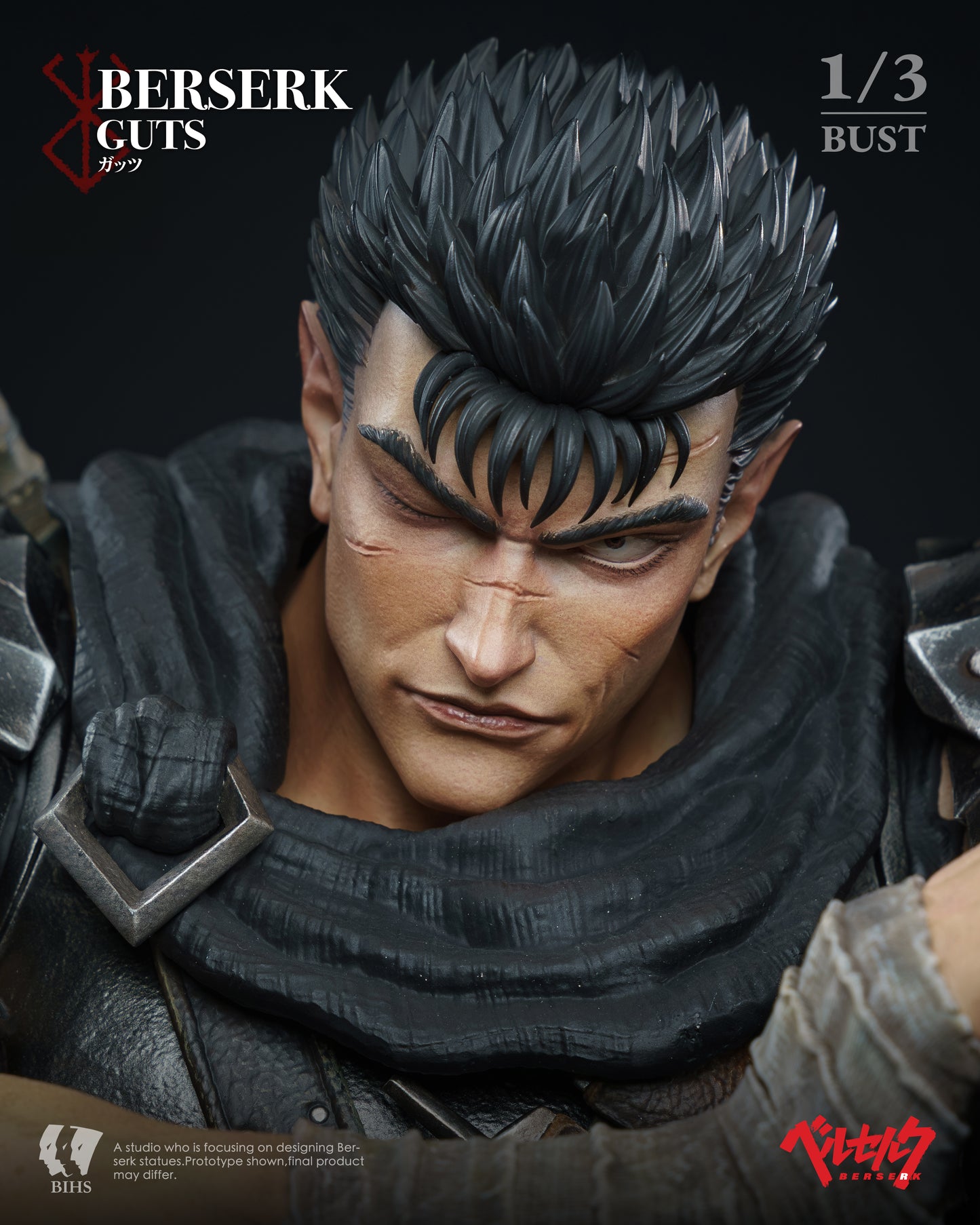 BIHS STUDIO – BERSERK: CANNON ARM GUTS BUST 1/3 [PRE-ORDER]