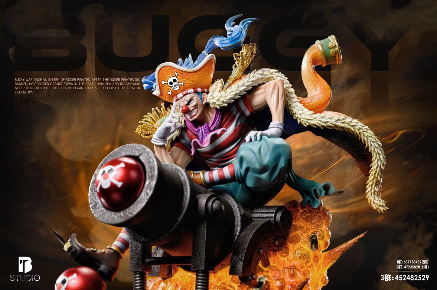 BT STUDIO – ONE PIECE: 7 WARLORDS SITTING POSE SERIES 3. BUGGY THE CLOWN [IN STOCK]