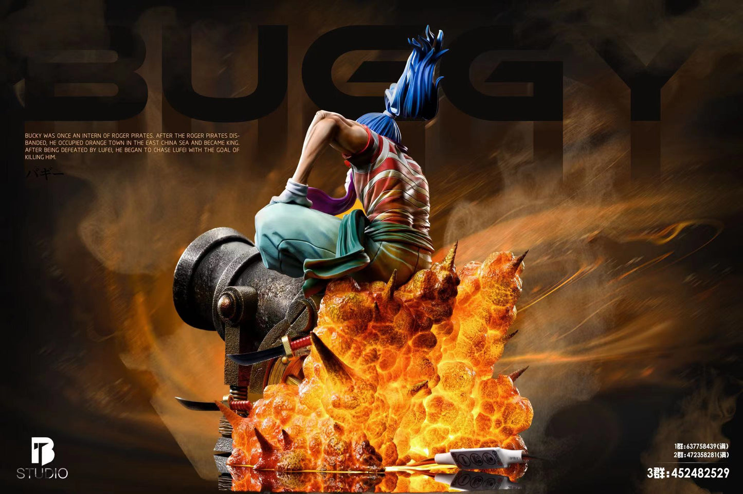 BT STUDIO – ONE PIECE: 7 WARLORDS SITTING POSE SERIES 3. BUGGY THE CLOWN [IN STOCK]