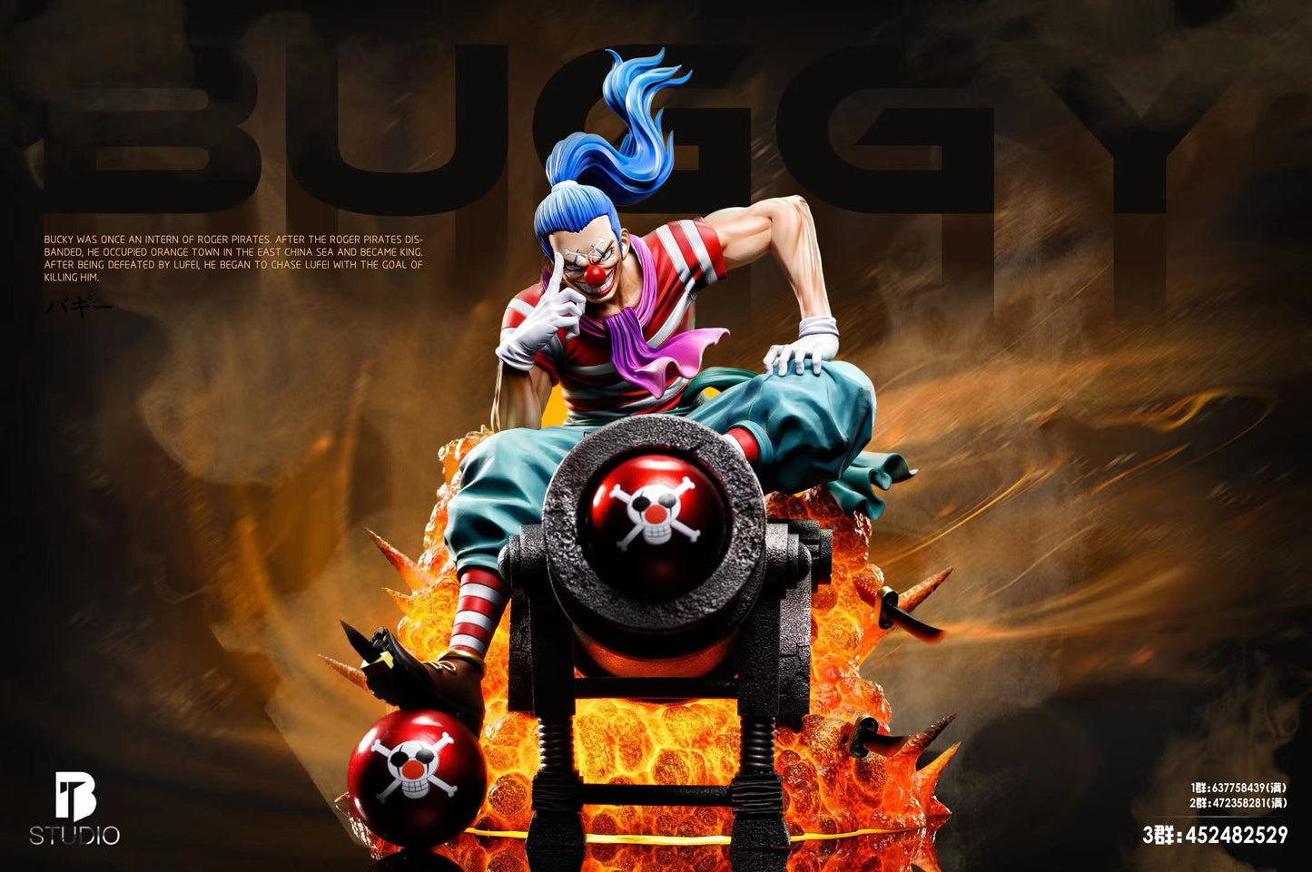 BT STUDIO – ONE PIECE: 7 WARLORDS SITTING POSE SERIES 3. BUGGY THE CLOWN [PRE-ORDER]