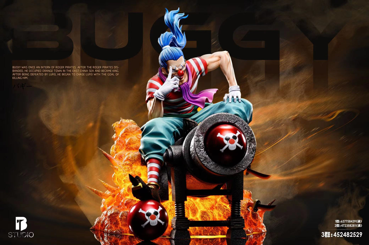 BT STUDIO – ONE PIECE: 7 WARLORDS SITTING POSE SERIES 3. BUGGY THE CLOWN [IN STOCK]