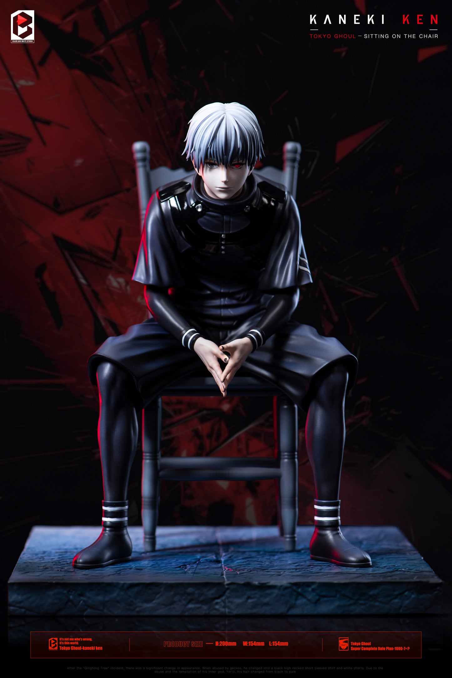 BW STUDIO – TOKYO GHOUL: CHAIR SITTING KEN KANEKI 2.0 [IN STOCK]
