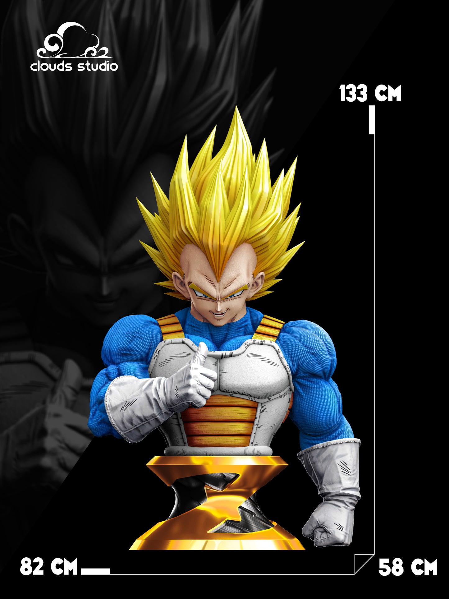 CLOUDS STUDIO – DRAGON BALL Z: VEGETA 1/1 [PRE-ORDER]