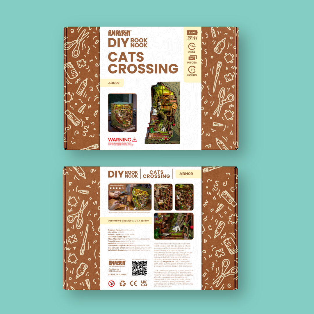 ANAVRIN – CATS CROSSING BOOK NOOK KIT 14