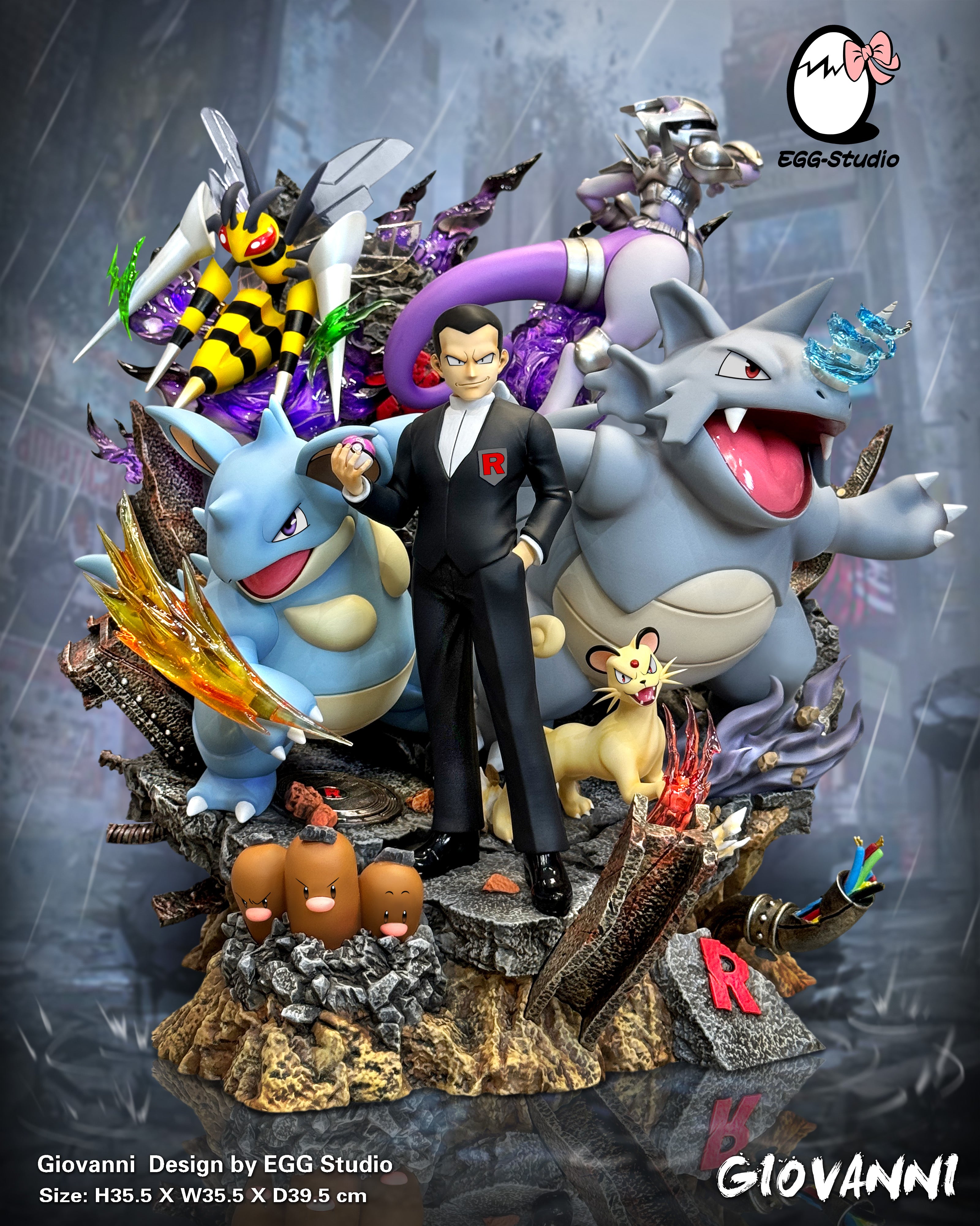 EGG STUDIO POKEMON CHARACTER SERIES TEAM ROCKET BOSS GIOVANNI IN FF COLLECTIBLES