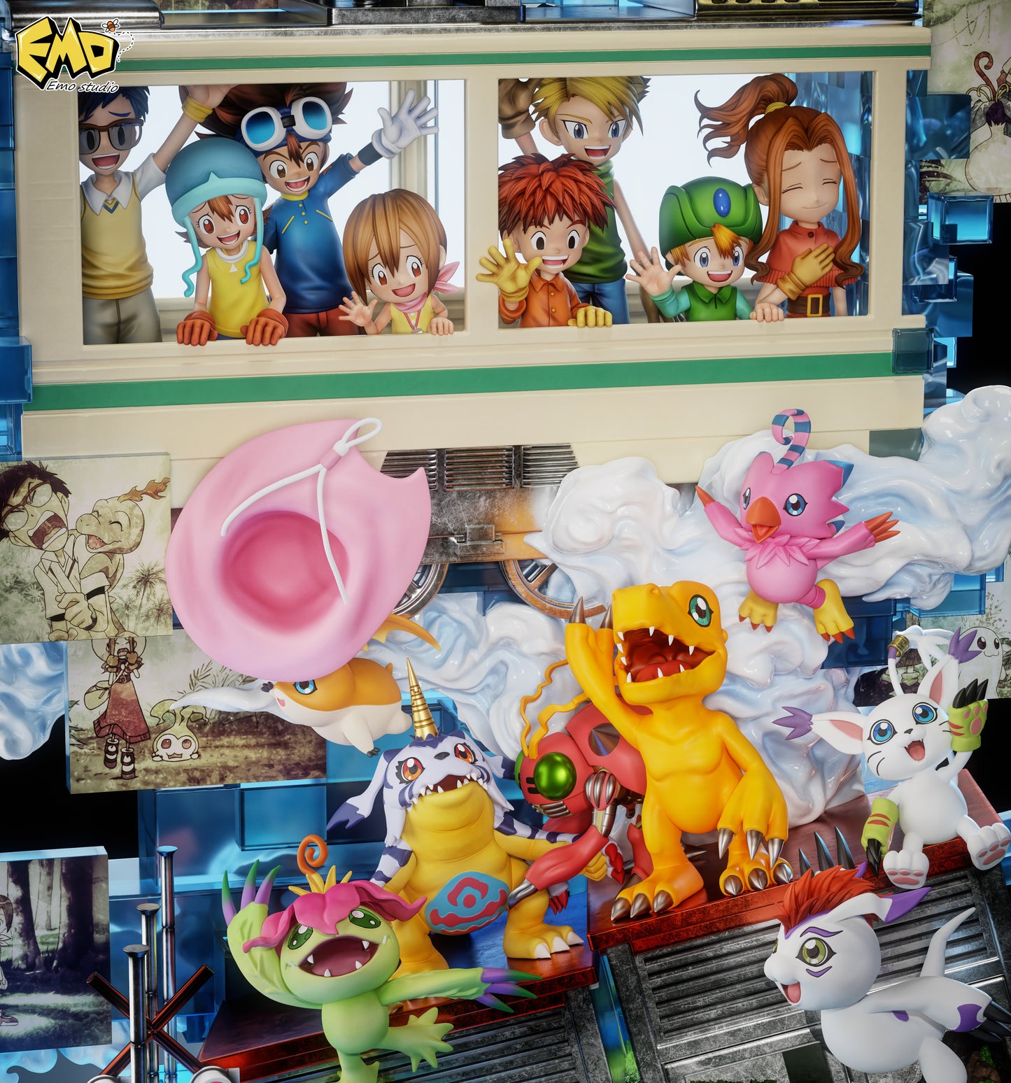 EMO STUDIO - DIGIMON: 7. 1ST ANNIVERSARY FIRST GENERATION DIGIMON [PRE-ORDER]