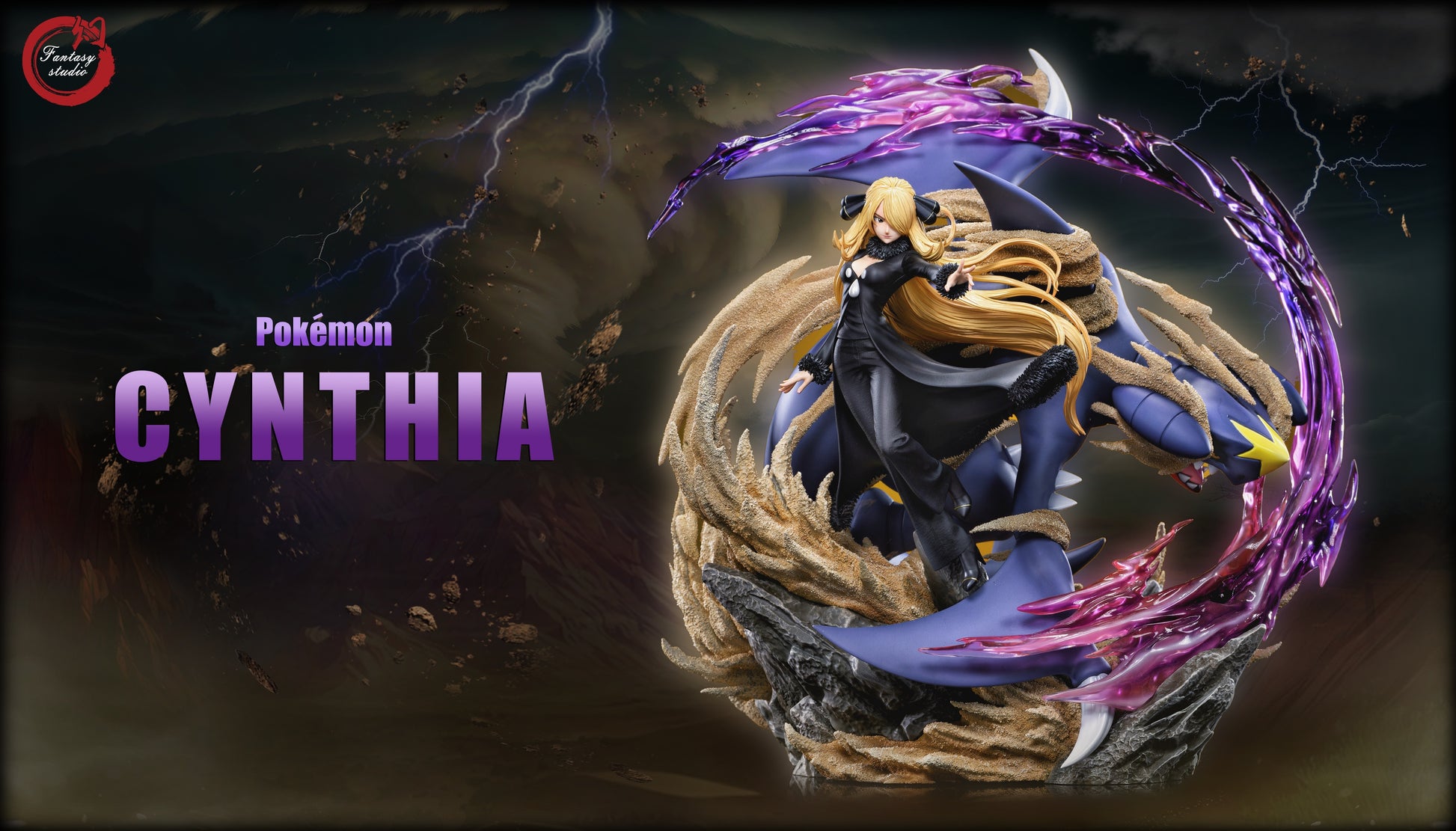 FANTASY STUDIO - POKEMON MASTERS EIGHT SERIES, CYNTHIA AND GARCHOMP 1