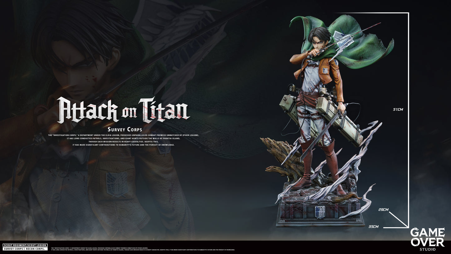 GAME OVER STUDIO - ATTACK ON TITAN: 1. CAPTAIN LEVI ACKERMAN [PRE-ORDER]