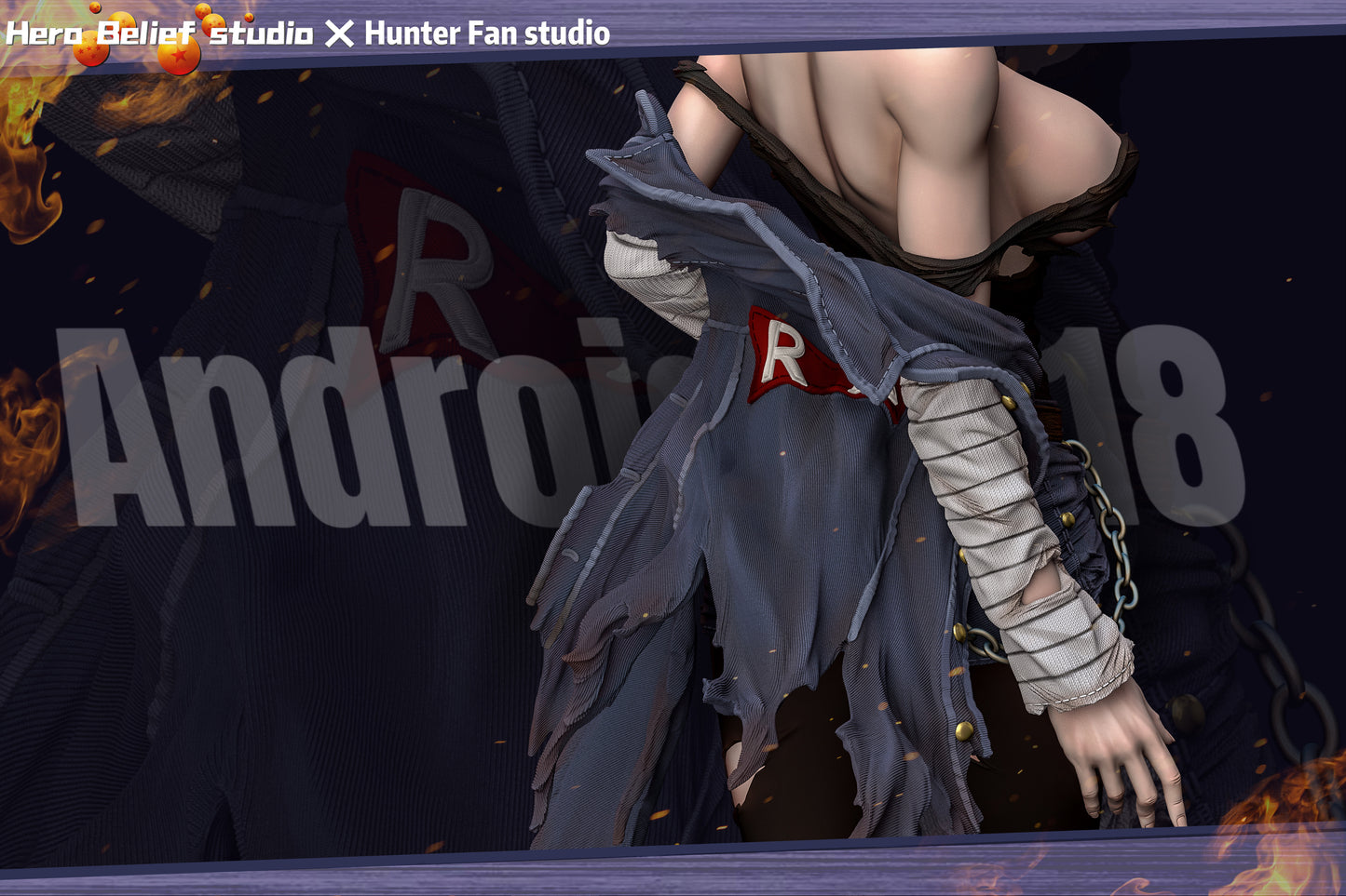 HERO BELIEF x HUNTER FAN STUDIO – DRAGON BALL Z: CHARM SERIES, ANDROID 18 (18+) [PRE-ORDER]