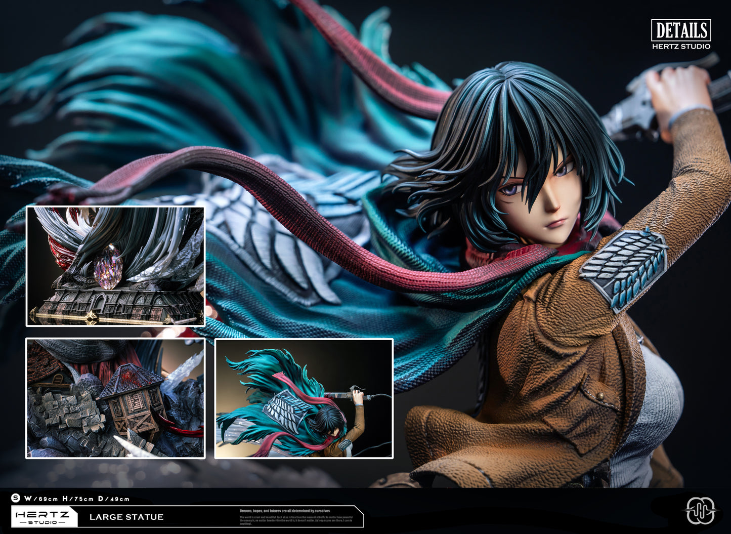 HERTZ STUDIO – ATTACK ON TITAN: 3. MIKASA ACKERMAN VS THE FEMALE TITAN [PRE-ORDER]