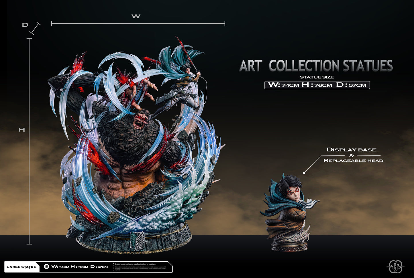 HERTZ STUDIO – ATTACK ON TITAN: LEVI ACKERMAN VS BEAST TITAN 2.0 [PRE-ORDER]