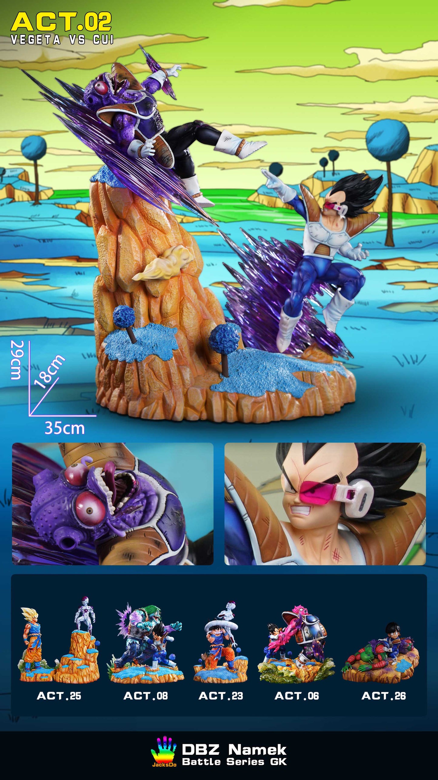 JACKSDO STUDIO – DRAGON BALL Z: NAMEK SERIES ACT.02 VEGETA VS CUI [PRE-ORDER]
