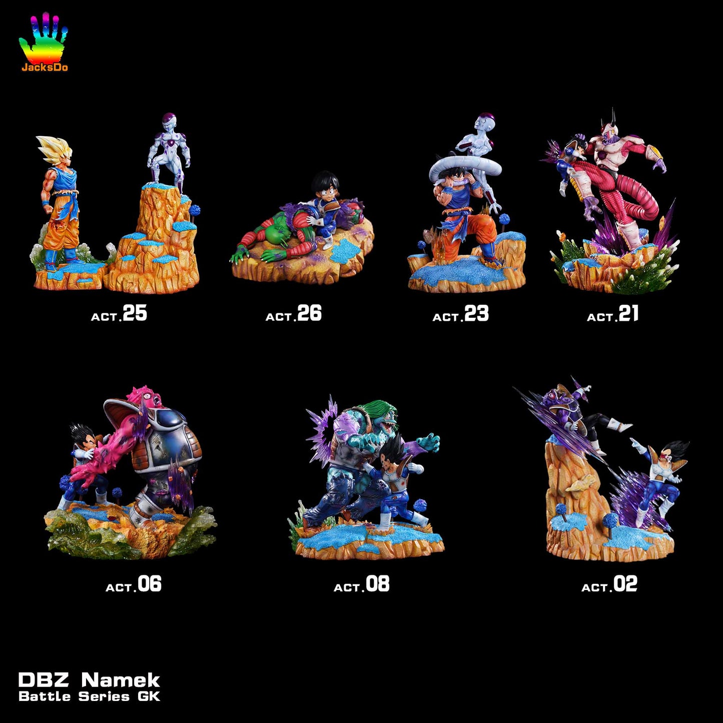 JACKSDO STUDIO – DRAGON BALL Z: NAMEK SERIES ACT.21 SECOND FORM FRIEZA VS GOHAN [PRE-ORDER]
