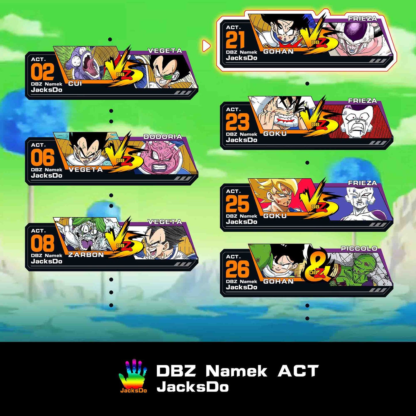 JACKSDO STUDIO – DRAGON BALL Z: NAMEK SERIES ACT.21 SECOND FORM FRIEZA VS GOHAN [PRE-ORDER]