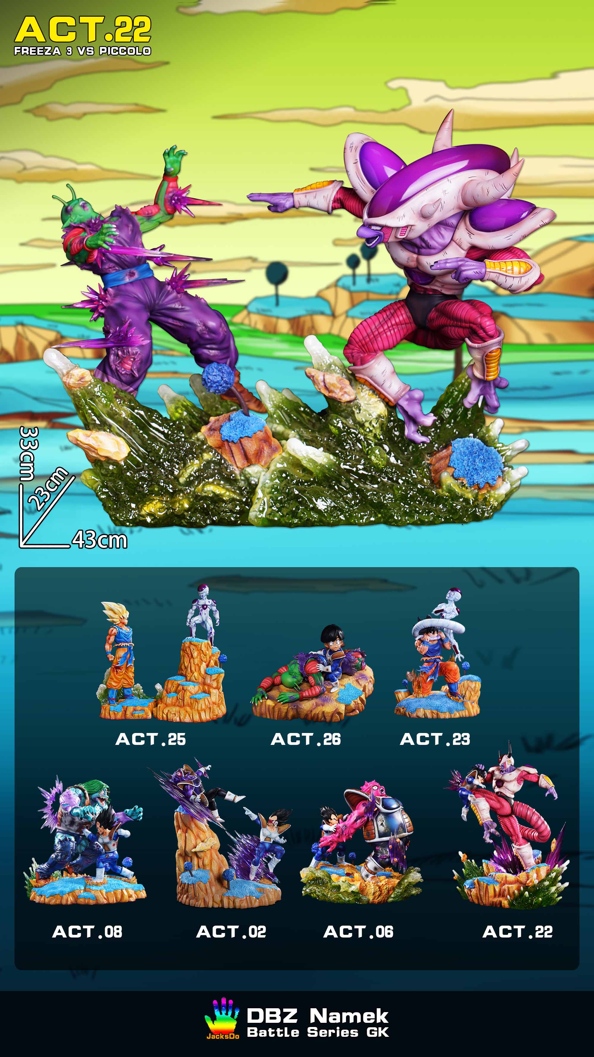 最終！！ポール付美品☆PeakEntry 2 Room Elfield JACKSDO STUDIO – DRAGON BALL Z: NAMEK SERIES ACT.22 THIRD FORM