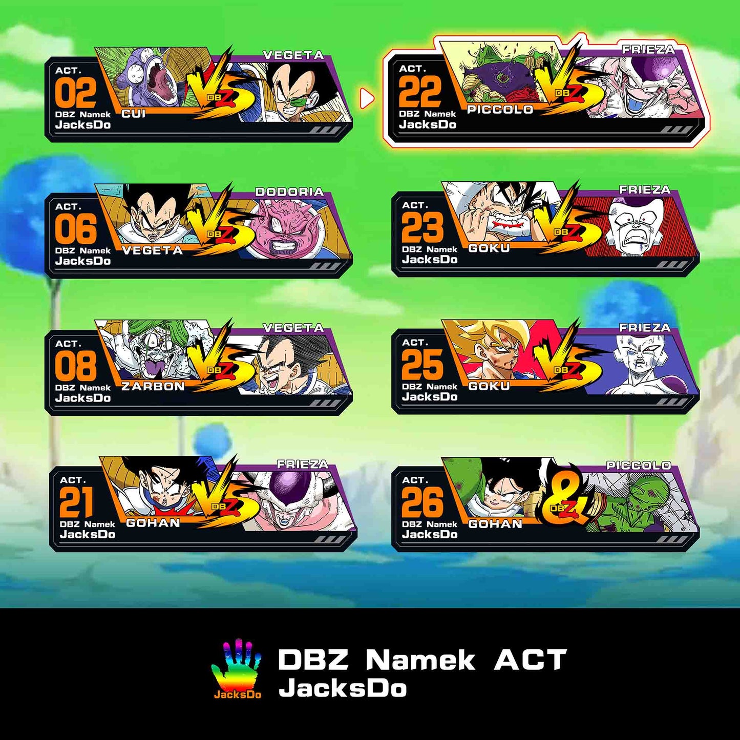 JACKSDO STUDIO – DRAGON BALL Z: NAMEK SERIES ACT.22 THIRD FORM FRIEZA VS PICCOLO [SOLD OUT]