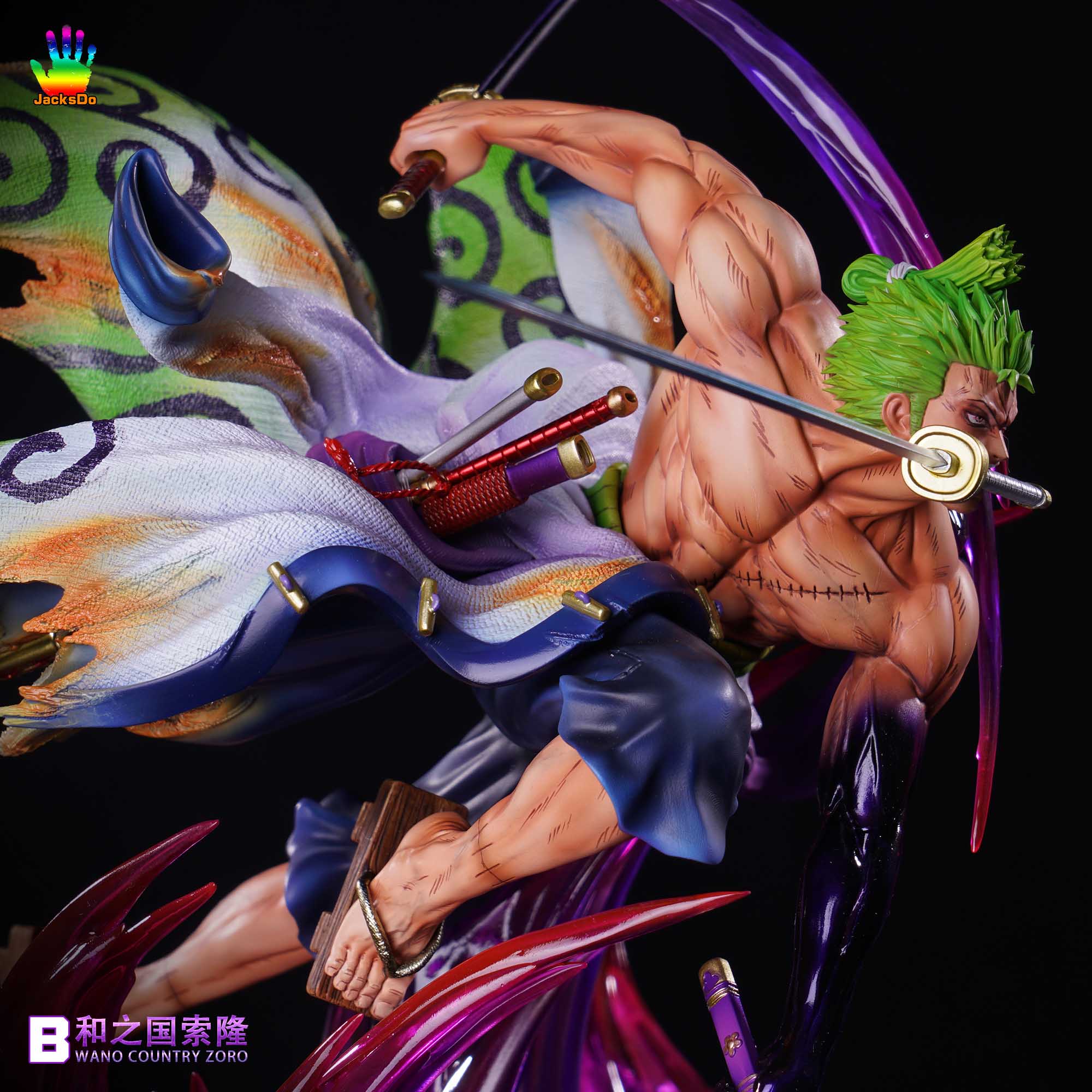 JacksDo ONE PIECE 鬼ヶ島ゾロA ワンピース 鬼ヶ島 ロロノア・ゾロ フィギュア 閻魔 ガレージキット