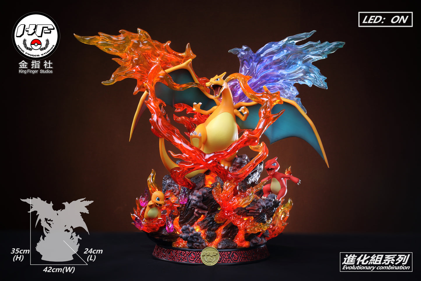 KING FINGER STUDIO – POKEMON: CHARIZARD FAMILY EVOLUTIONARY SERIES [IN STOCK]
