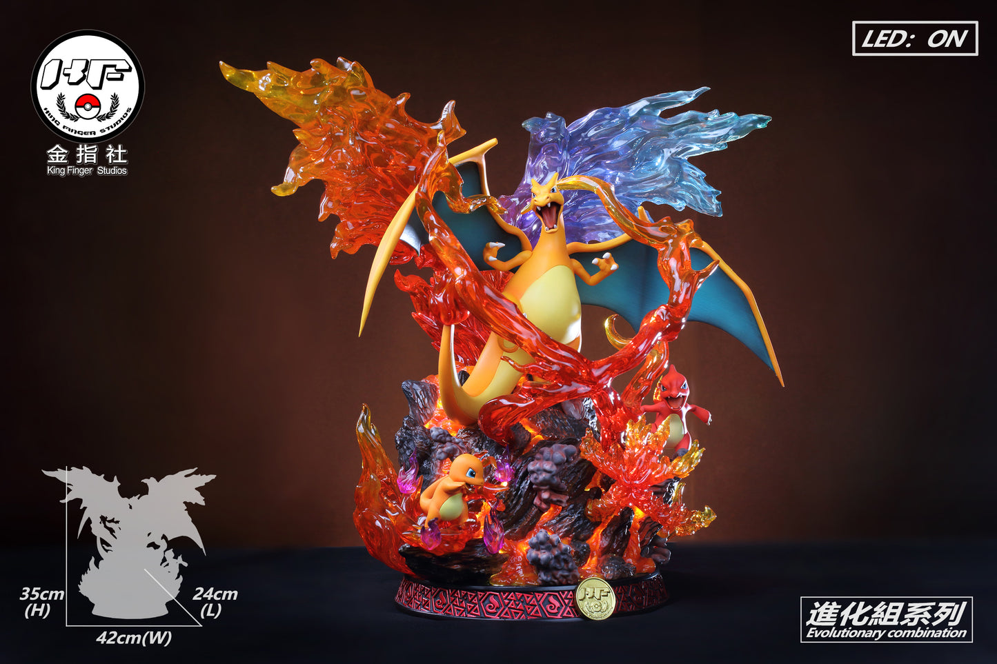 KING FINGER STUDIO – POKEMON: CHARIZARD FAMILY EVOLUTIONARY SERIES [IN STOCK]