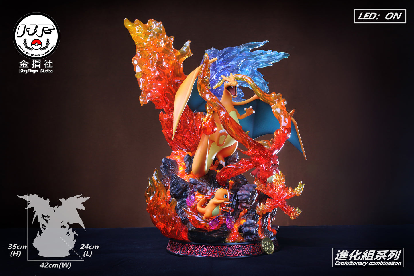 KING FINGER STUDIO – POKEMON: CHARIZARD FAMILY EVOLUTIONARY SERIES [IN STOCK]