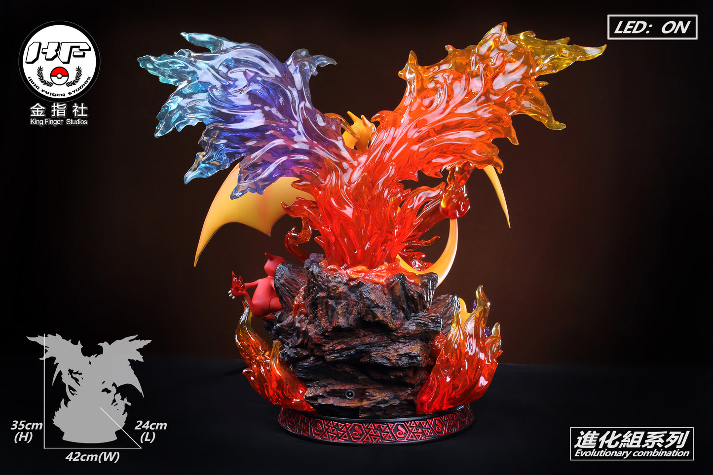 KING FINGER STUDIO – POKEMON: CHARIZARD FAMILY EVOLUTIONARY SERIES [IN STOCK]