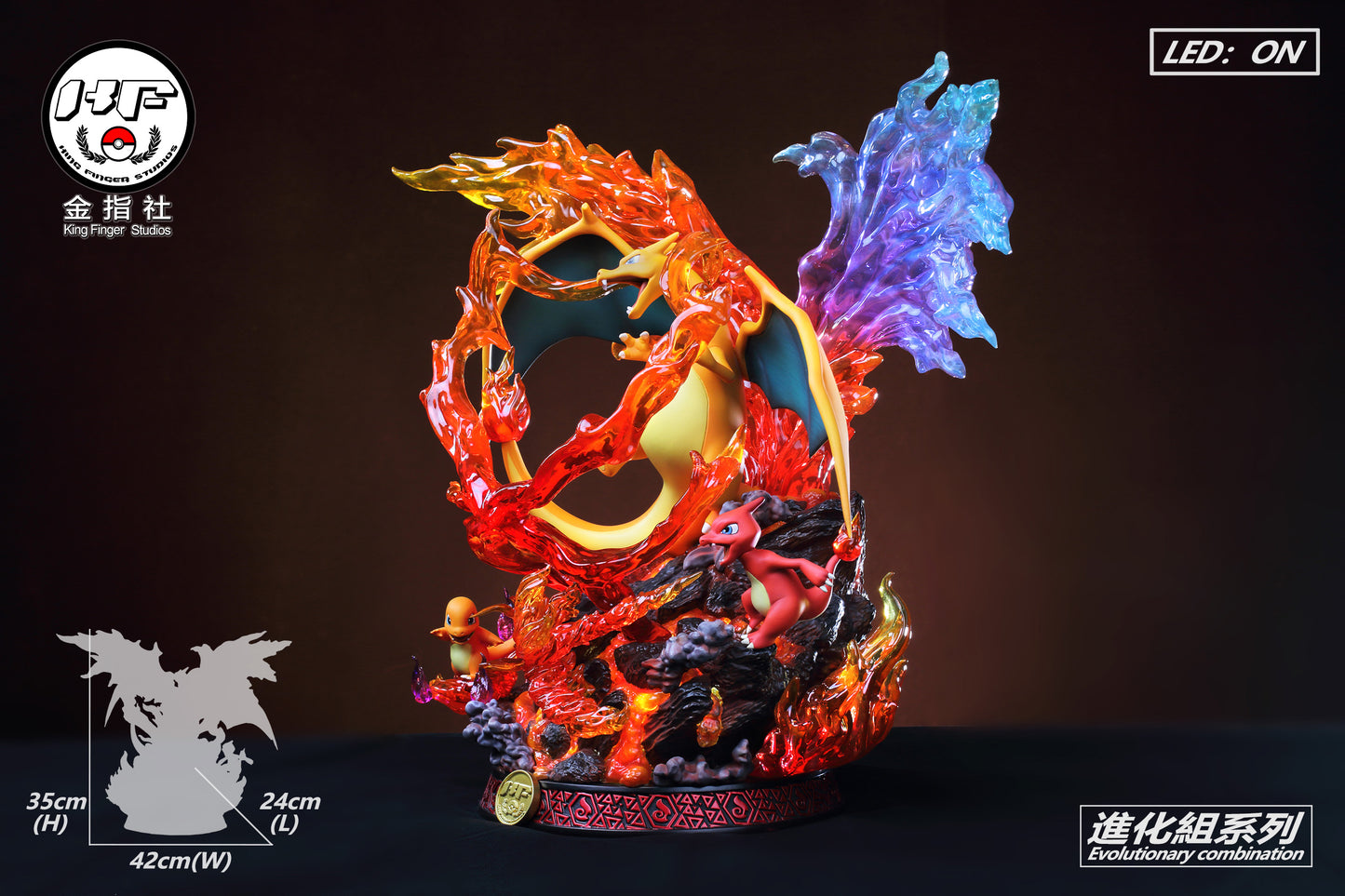 KING FINGER STUDIO – POKEMON: CHARIZARD FAMILY EVOLUTIONARY SERIES [IN STOCK]
