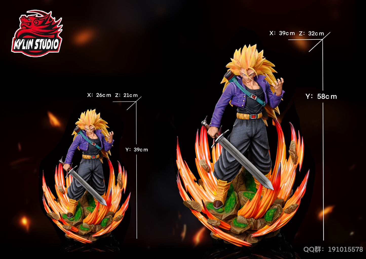 KYLIN STUDIO – DRAGON BALL Z: SUPER SAIYAN 3 SERIES, TRUNKS [IN STOCK]