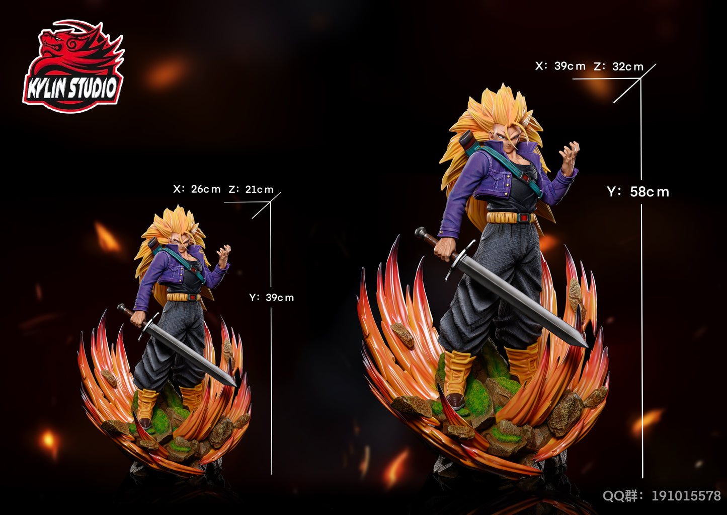KYLIN STUDIO – DRAGON BALL Z: SUPER SAIYAN 3 SERIES, TRUNKS [IN STOCK]