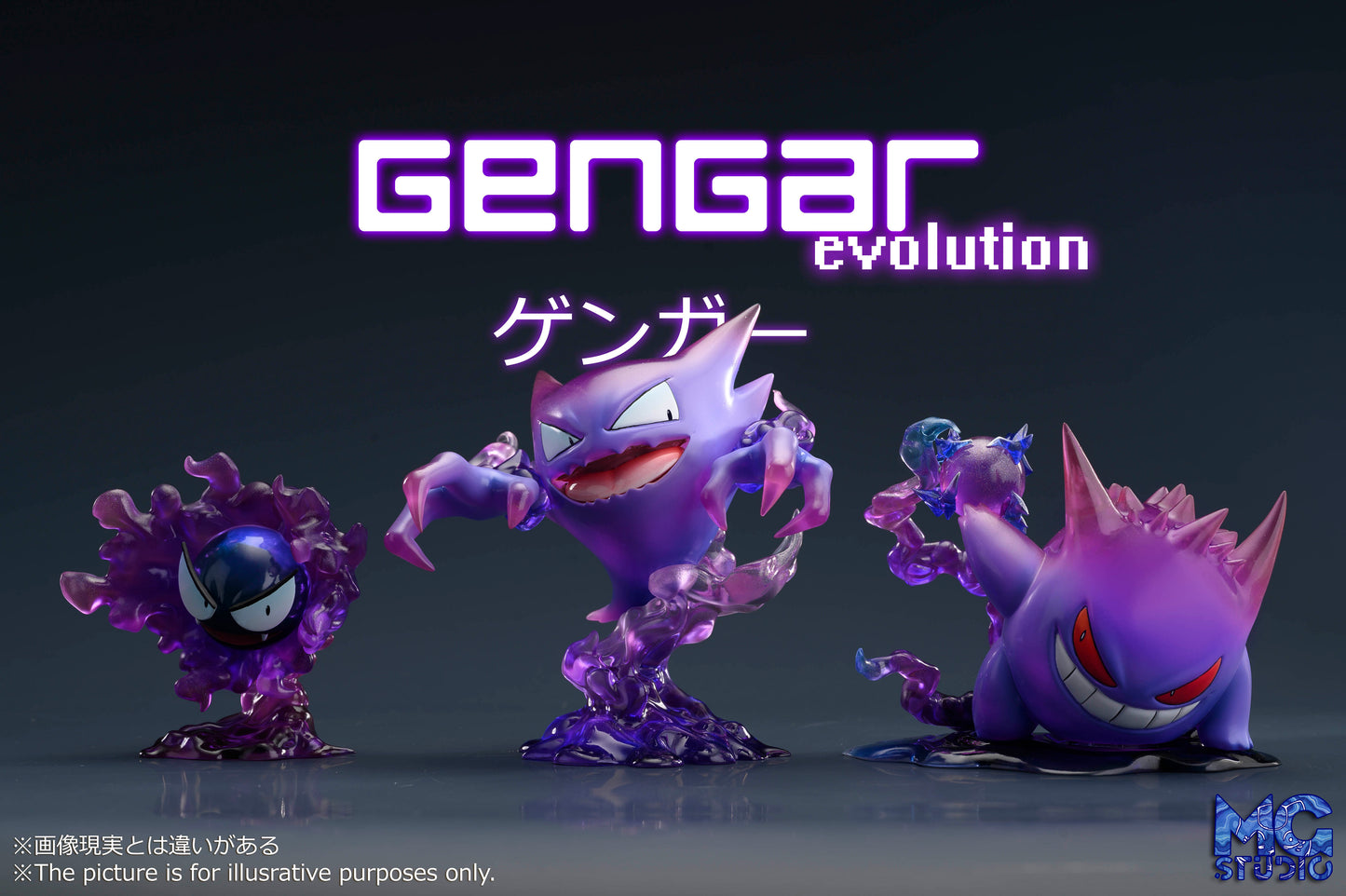 MG STUDIO – POKEMON: SCALE WORLD SERIES, GENGAR EVOLUTION FAMILY [IN STOCK]