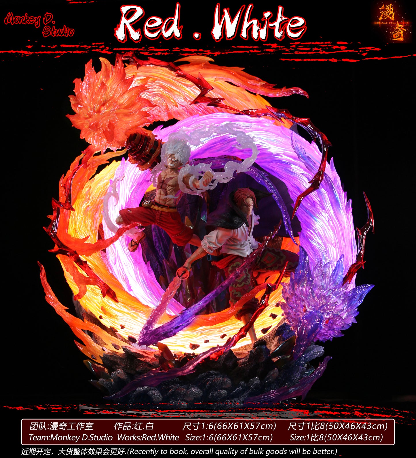 MONKEY D STUDIO – ONE PIECE: RED AND WHITE, LUFFY AND SHANKS [PRE-ORDER]