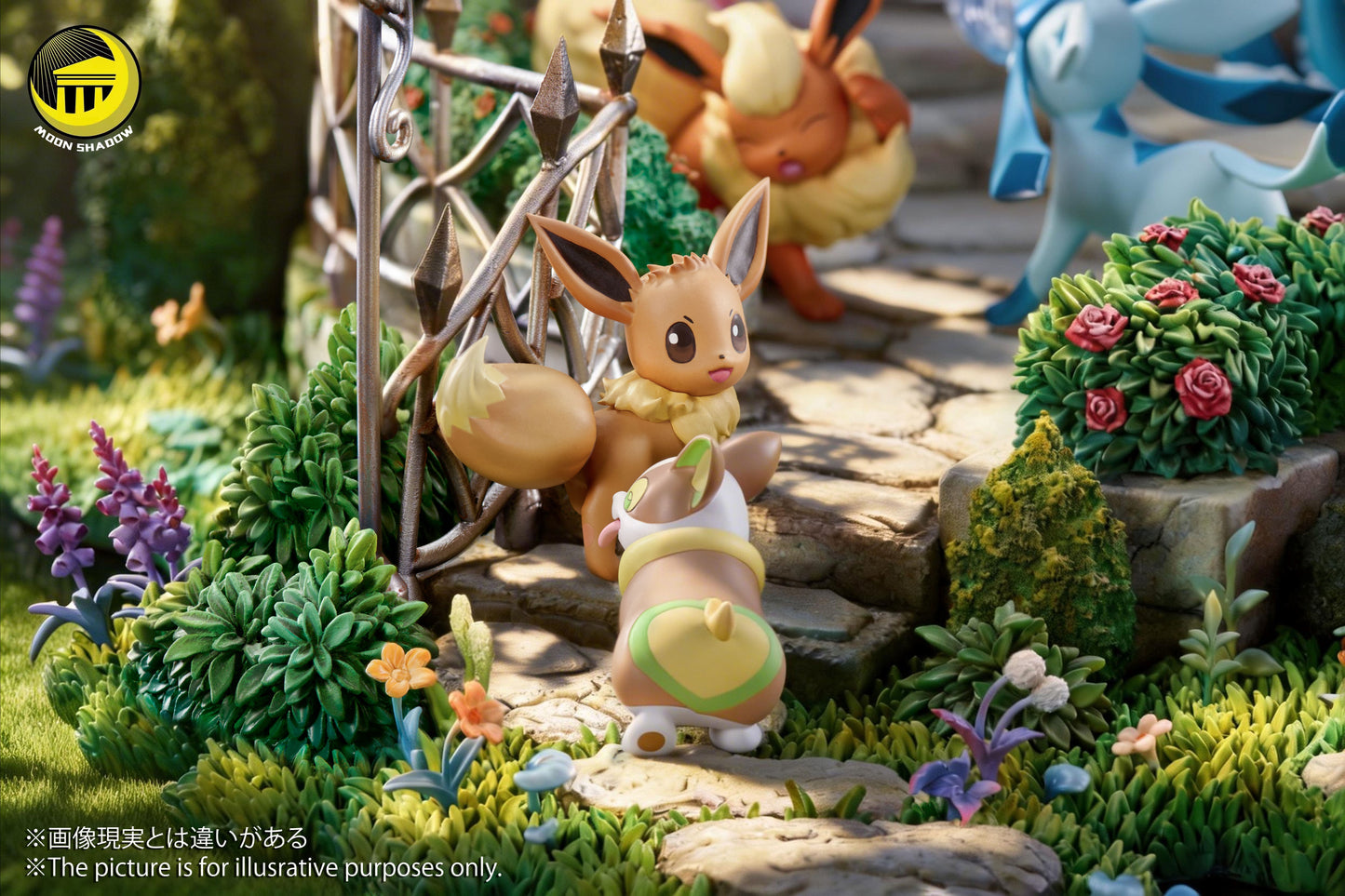 MOON SHADOW STUDIO - POKEMON: ANNIVERSARY MODEL, EEVEE FAMILY GARDEN SCENE [PRE-ORDER]