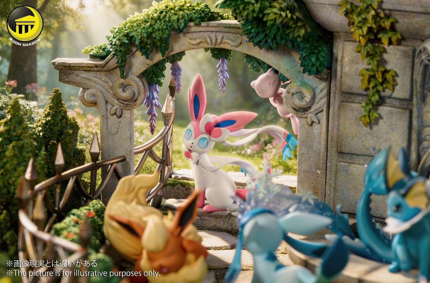 MOON SHADOW STUDIO - POKEMON: ANNIVERSARY MODEL, EEVEE FAMILY GARDEN SCENE [PRE-ORDER]